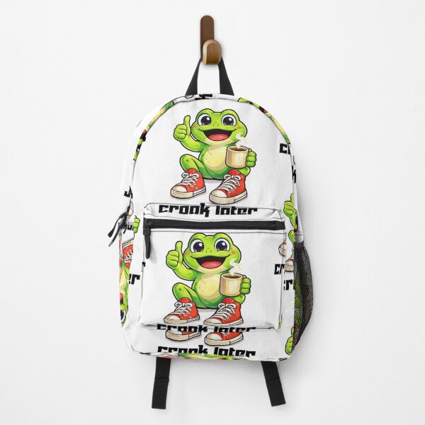 Item preview, Coffee First, Croak Later frog illustration sticker1 designed and sold by It's Bro Brand ★ ★ ★ ★ ★.