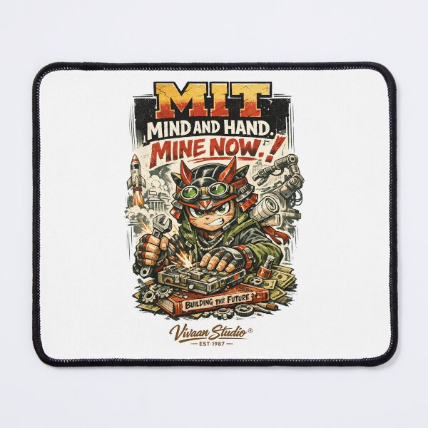 Item preview, MIT Mind and Hand - Cyber Samurai Engineer Maker Design - Building the Future Technical Streetwear Graphic for Hackers, Robotics, and Engineering Students - Vivaan Studio Original designed and sold by Vivaan Studio.