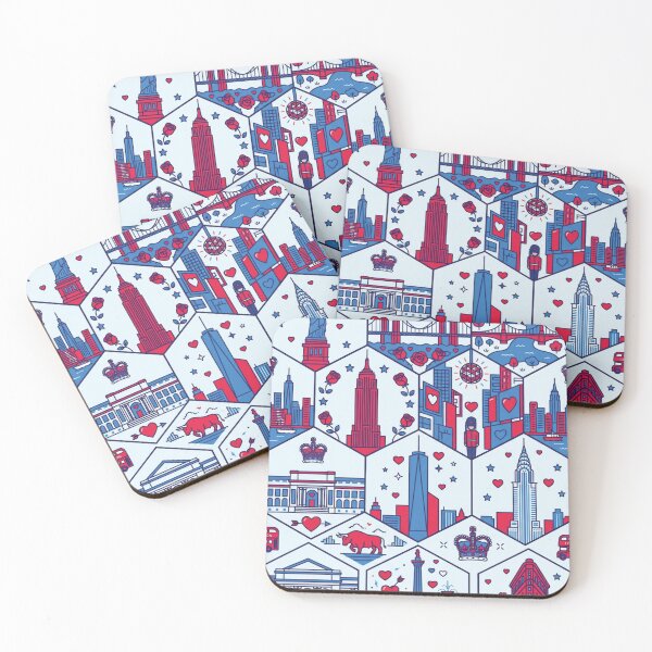 Item preview, Geometric New York City Landmark Mosaic Illustration designed and sold by DGtaLrtcom.