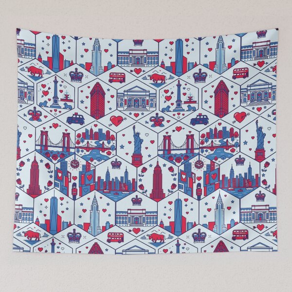 Item preview, Geometric New York City Landmark Mosaic Illustration designed and sold by DGtaLrtcom.