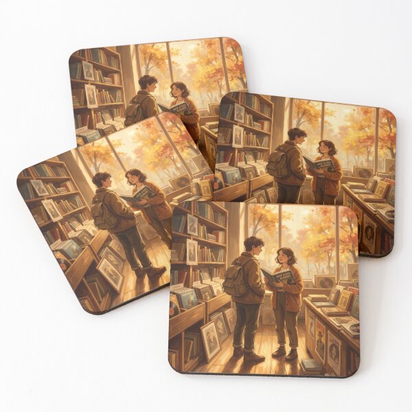 Item preview, Autumn Afternoon in the Record & Book Shop designed and sold by AbstractAuraArt.