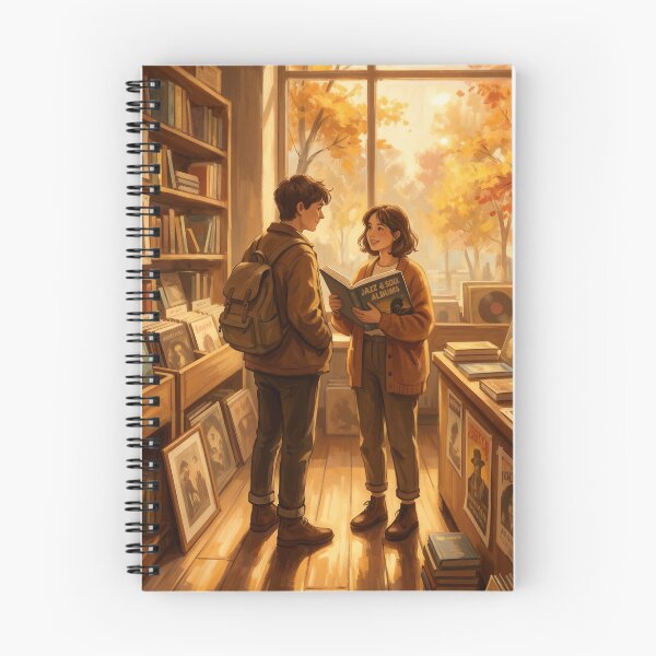 Item preview, Autumn Afternoon in the Record & Book Shop designed and sold by AbstractAuraArt.
