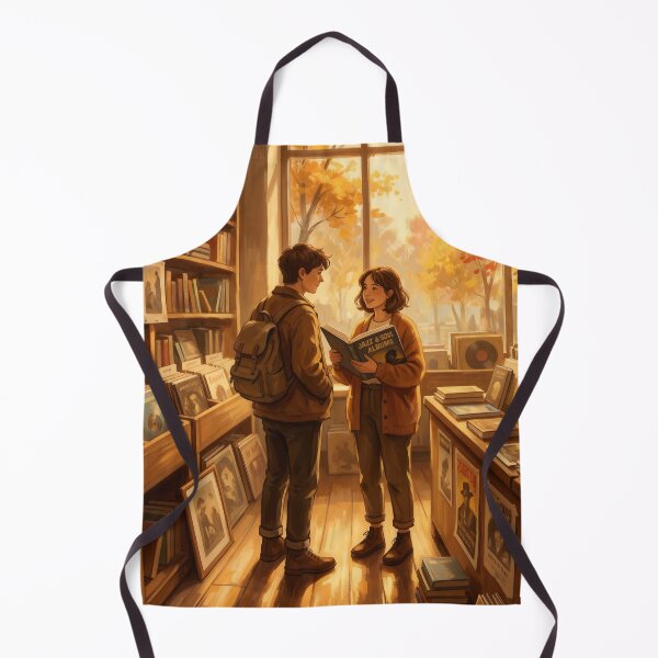 Item preview, Autumn Afternoon in the Record & Book Shop designed and sold by AbstractAuraArt.