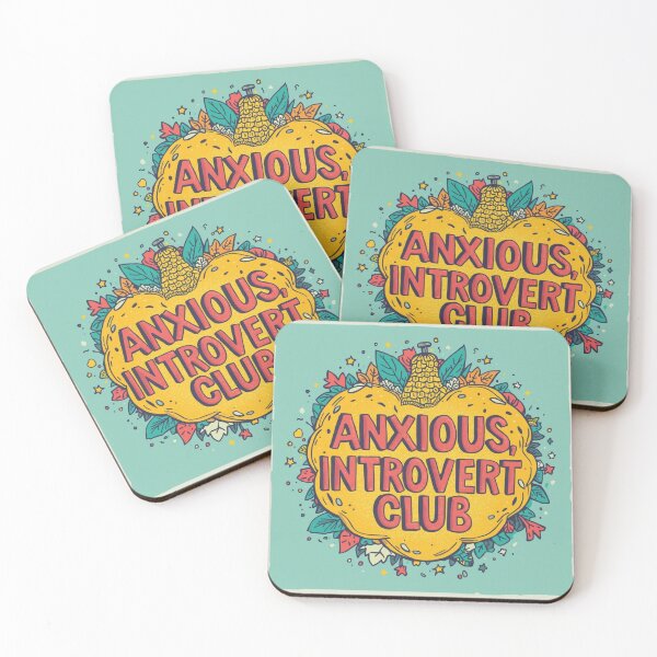 Item preview, Anxious introvert club designed and sold by Chicpoodle.