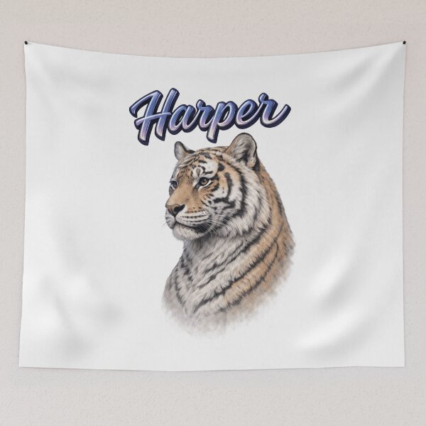 Item preview, Harper Tiger Zodiac — Courage, Power and Fearless Spirit of the Chinese Tiger designed and sold by AlexLineArt.