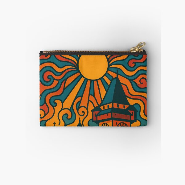 Item preview, Trippy Psychedelic Poster of Graz | Neon Schlossberg Tower | Surreal Austrian Cityscape Art designed and sold by PaintedPixels01.