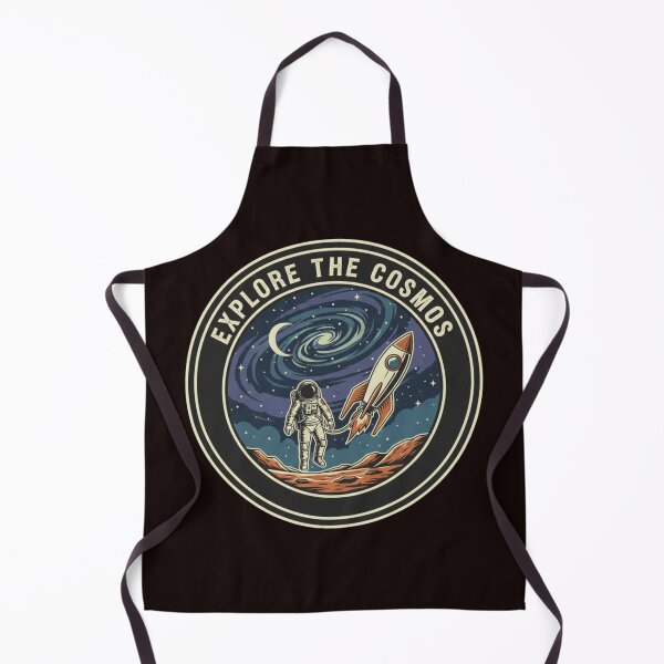 Item preview, Explore The Cosmos - Vintage Astronaut and Retro Rocket Space Badge designed and sold by Nomadic-Prints.