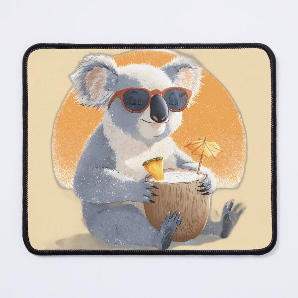 Item preview, Cool Koala with Sunglasses & Piña Colada Coconut – Tropical Summer Vibes designed and sold by Beachy Beasts.