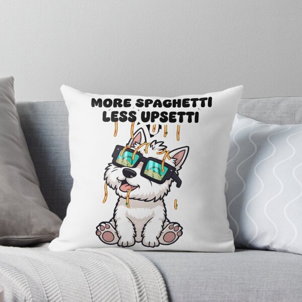 Artikelvorschau, Mehr Spaghetti, weniger Ärger – Lustiges Westie-Hunde-Pasta-Shirt entworfen und verkauft von OscarArtistry.