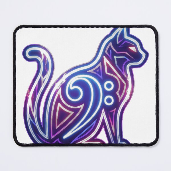 Item preview, Neon Bass Cat Emblem designed and sold by pumsquare.