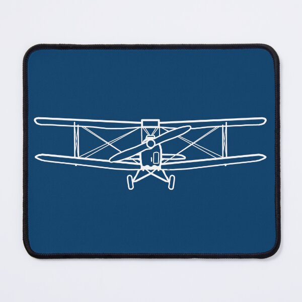 Item preview, Vintage DH Tiger Moth 1930s biplane aircraft outline (white) designed and sold by soitwouldseem.