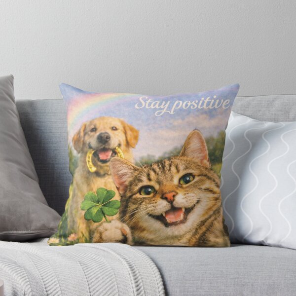 Item preview, Lucky Paws - Essential Cat and Dog with Shamrock & Golden Horseshoe Selfie designed and sold by NaturEdeN.