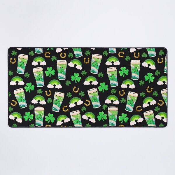 Item preview, St Patrick's Day Seamless Pattern - Rainbows, Shamrocks and Beer designed and sold by GlitterArtySVG.