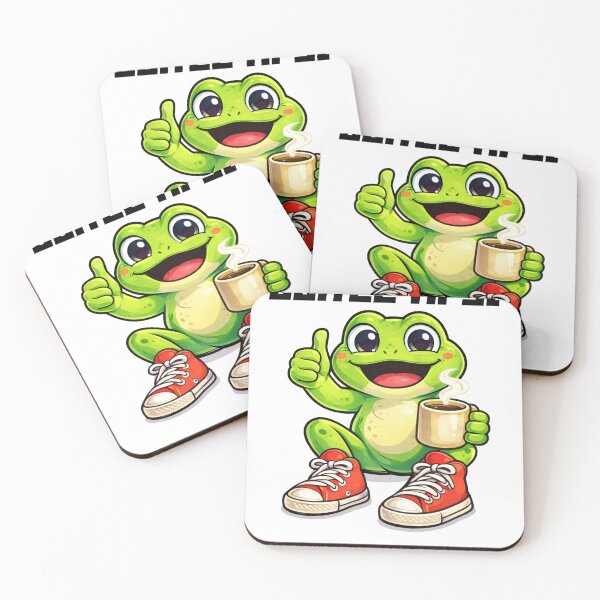 Item preview, Coffee First, Croak Later frog illustration sticker2 designed and sold by It's Bro Brand ★ ★ ★ ★ ★.