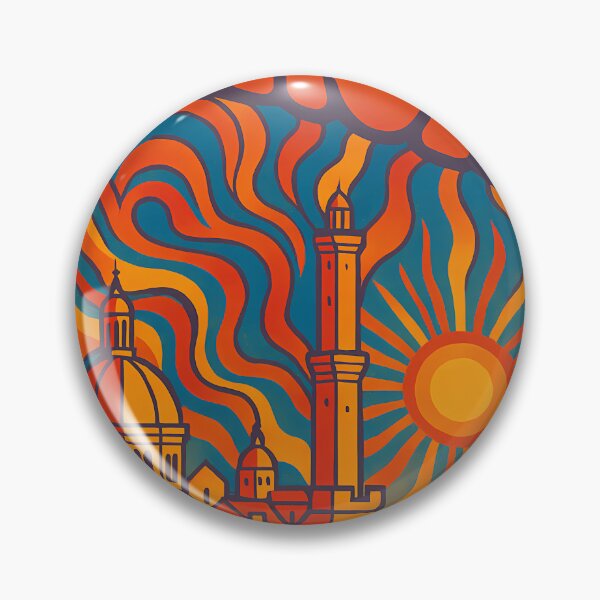 Item preview, Trippy Psychedelic Poster of Genoa | Neon Ligurian Harbor Dreams | Surreal Italian Cityscape Art designed and sold by PaintedPixels01.
