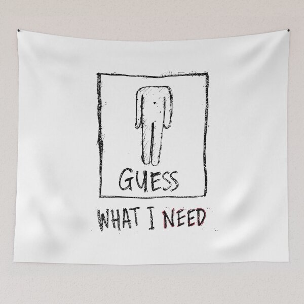 Item preview, Guess What I Need Restroom Sign Funny Minimal designed and sold by LunaMagicStudio.