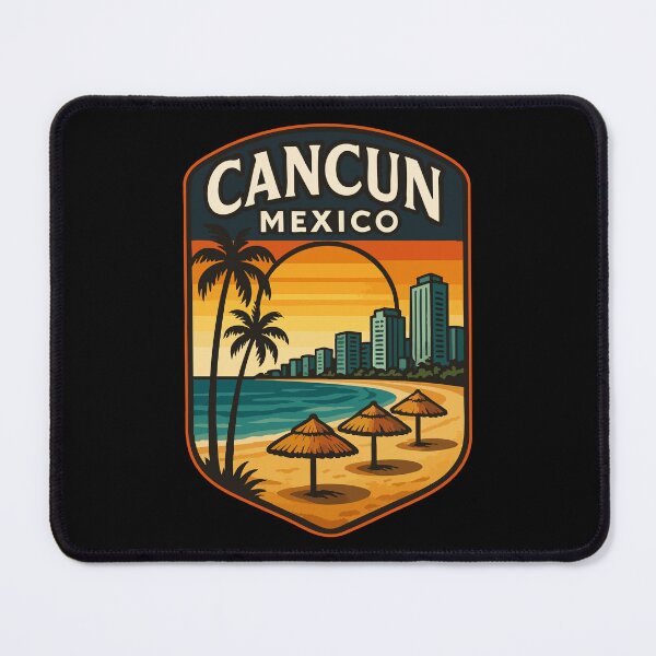 Item preview, Cancun Mexico Retro Travel designed and sold by TomFrontierArt.