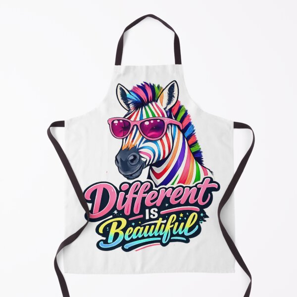 Item preview, Different Is Beautiful – Colorful Zebra with Sunglasses designed and sold by JustViralShirts.