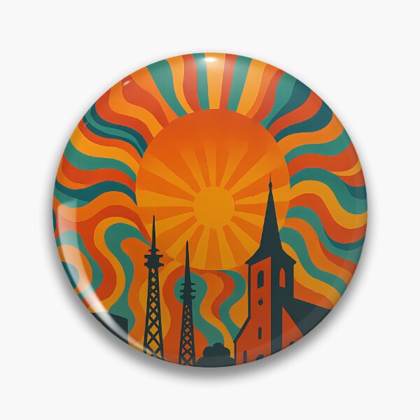 Item preview, Trippy Psychedelic Poster of Espoo | Neon Finnish Nature & City Fusion | Surreal Scandinavian Cityscape Art designed and sold by PaintedPixels01.