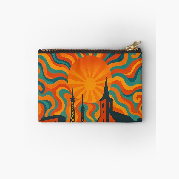 Item preview, Trippy Psychedelic Poster of Espoo | Neon Finnish Nature & City Fusion | Surreal Scandinavian Cityscape Art designed and sold by PaintedPixels01.