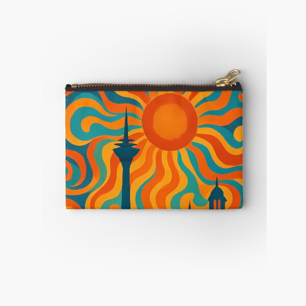Item preview, Trippy Psychedelic Poster of Düsseldorf | Neon Rhine River Skyline | Surreal German Cityscape Art designed and sold by PaintedPixels01.