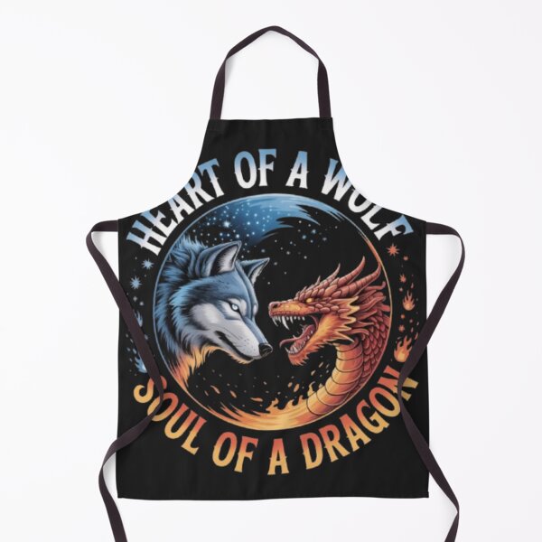 Item preview, Heart of a Wolf, Soul of a Dragon – Epic Fantasy Yin Yang Fire & Ice Design designed and sold by dortmond.