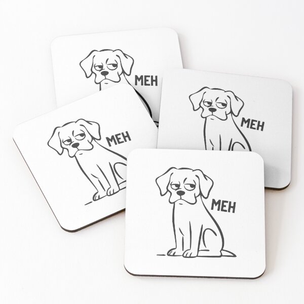 Item preview, MEH Dog – Minimalist Sarcastic Dog Design T-Shirt designed and sold by Martysstore.