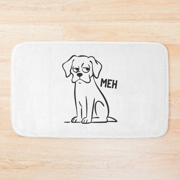 Item preview, MEH Dog – Minimalist Sarcastic Dog Design T-Shirt designed and sold by Martysstore.
