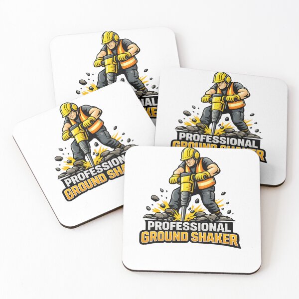Item preview, Professional Ground Shaker Construction Worker Jackhammer Design designed and sold by JustViralShirts.