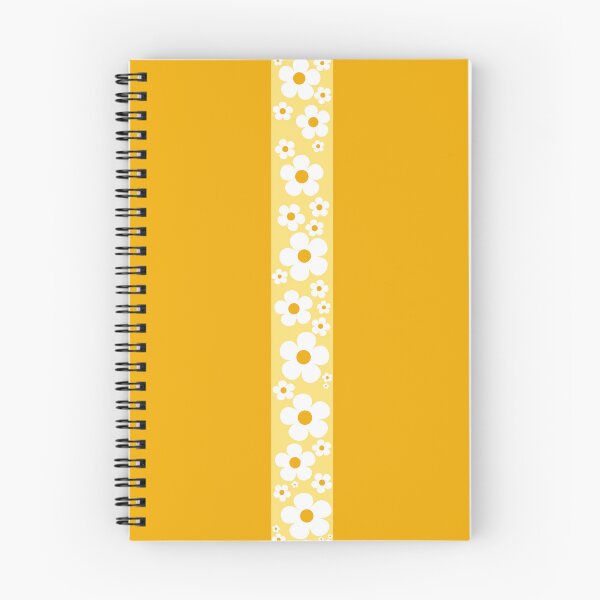 Item preview, Retro Flower Stripe in Yellow, White and Gold designed and sold by MellowCat.