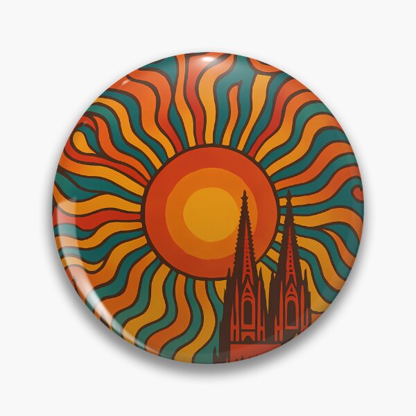 Item preview, Trippy Psychedelic Poster of Cologne | Neon Cathedral Skyline | Surreal Rhine Cityscape Art designed and sold by PaintedPixels01.