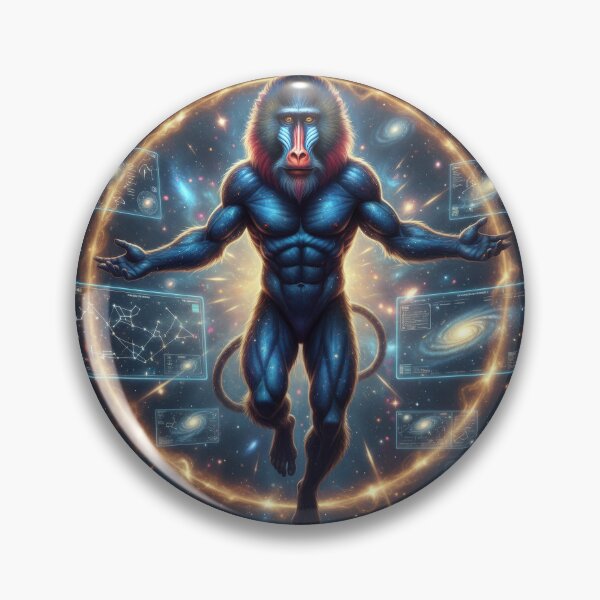 Item preview, Cosmic Mandrill - Astra designed and sold by Cosmic Zoo.