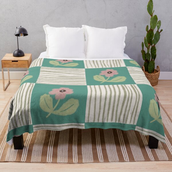 Item preview, Retro Floral Checker Pattern – Boho Aesthetic designed and sold by Barelythere2324.