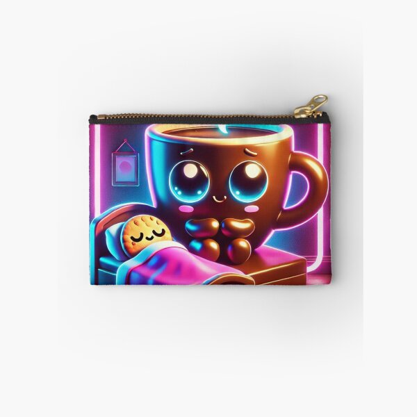 Item preview, Cozy Neon Coffee Mug – Sleepy Cookie in Bed | Cute Night Routine Aesthetic designed and sold by ComedyInkFactor.