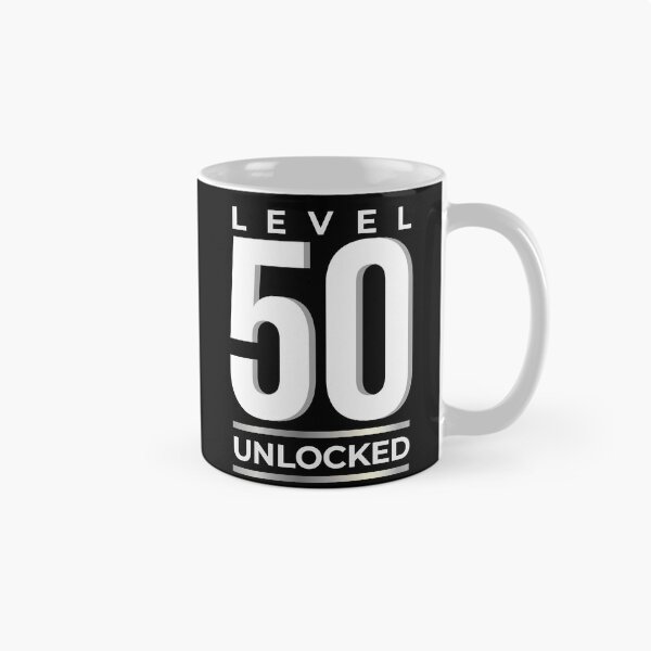 Item preview, Level 50 Unlocked 50th Birthday Gamer Style designed and sold by MoonSoul Studio.