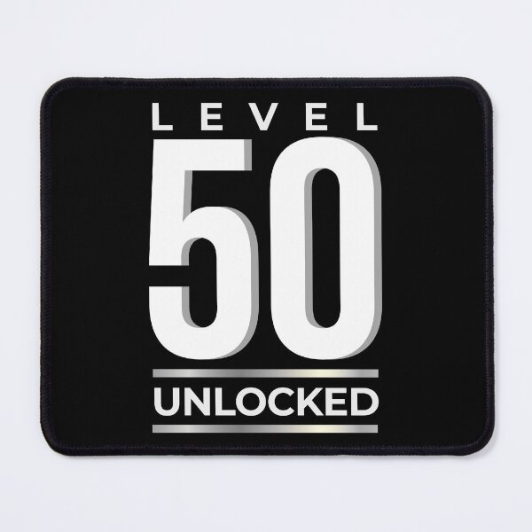 Item preview, Level 50 Unlocked 50th Birthday Gamer Style designed and sold by MoonSoul Studio.