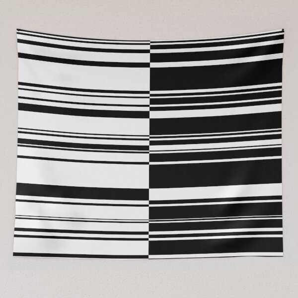 Item preview, Retro Minimal Black and White Stripe 3 designed and sold by MellowCat.