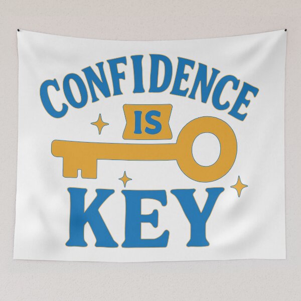 Item preview, Confidence is Key Self Empowerment Quote Motivational Wall Art Positive Affirmation Print Office Decor Personal Development Design designed and sold by Apotheosis by Irie Meraki.