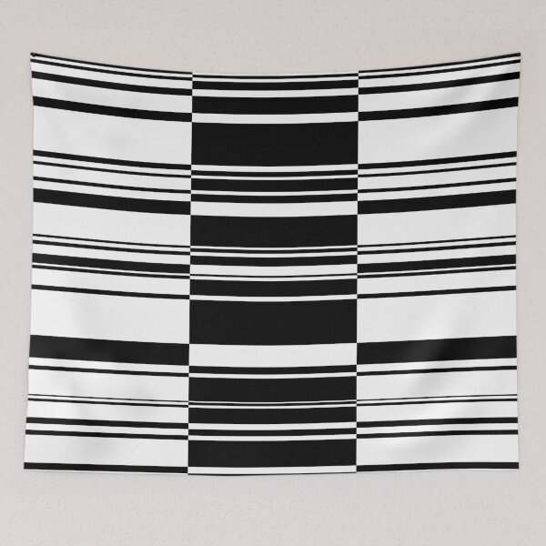 Item preview, Retro Minimal Black and White Stripe 2 designed and sold by MellowCat.