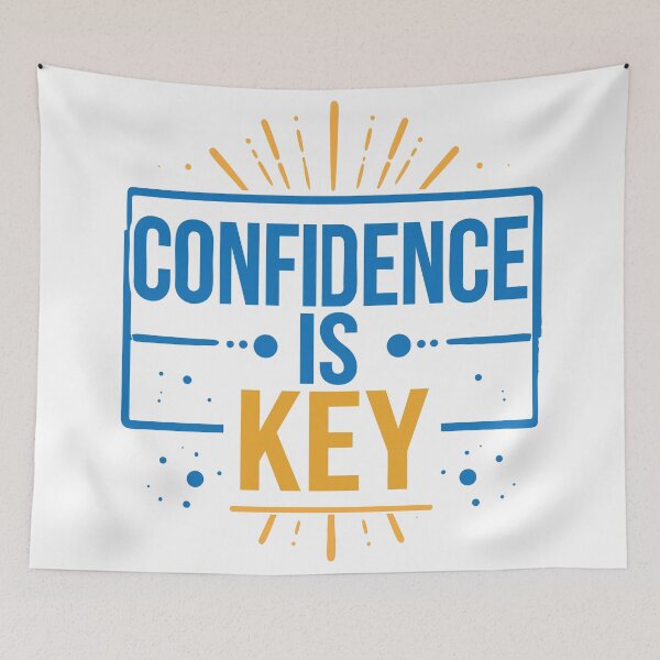 Item preview, Confidence is Key Self Empowerment Quote Motivational Wall Art Positive Affirmation Print Office Decor Personal Development Design designed and sold by Apotheosis by Irie Meraki.
