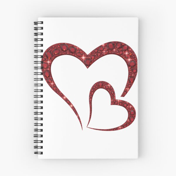 Item preview, Two Linked Red Rhinestone Hearts — Sparkling Crystal Love (Glam Glitter Design) designed and sold by Fanybany.