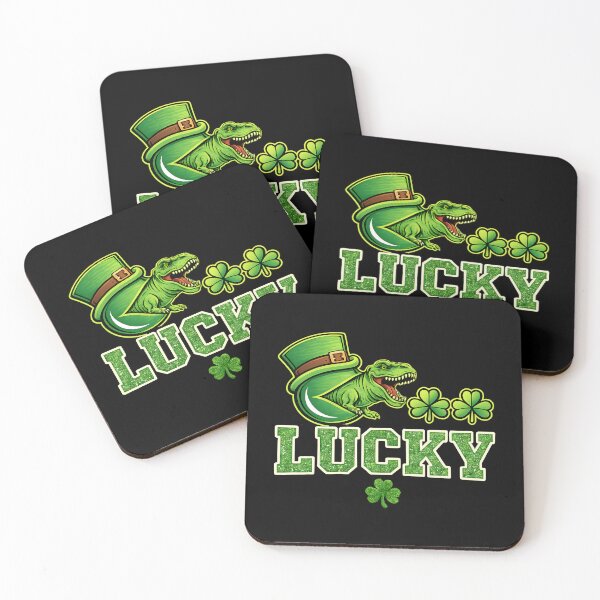 Item preview, St Patricks Day Eating Shamrock Retro Gamer Lucky designed and sold by gear-posters.