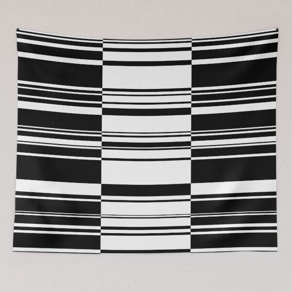 Item preview, Retro Minimal Black and White Stripe 1 designed and sold by MellowCat.
