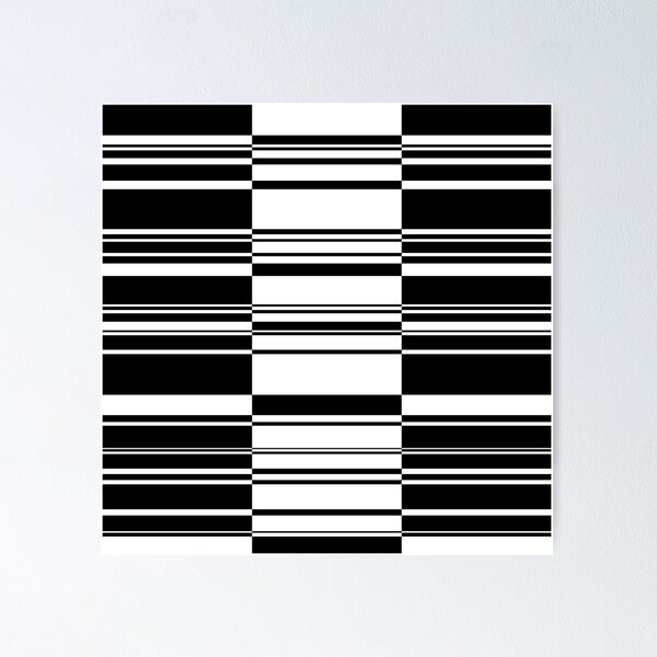 Item preview, Retro Minimal Black and White Stripe 1 designed and sold by MellowCat.