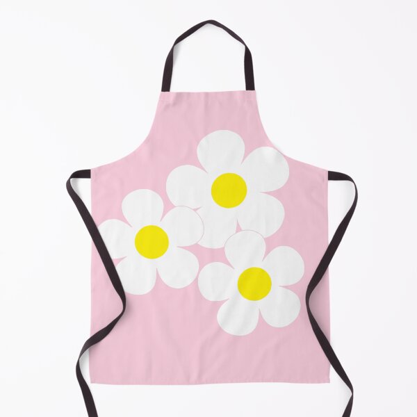Item preview, 60's Flower Power Pop Flowers White and Yellow Flowers on Pink designed and sold by MellowCat.