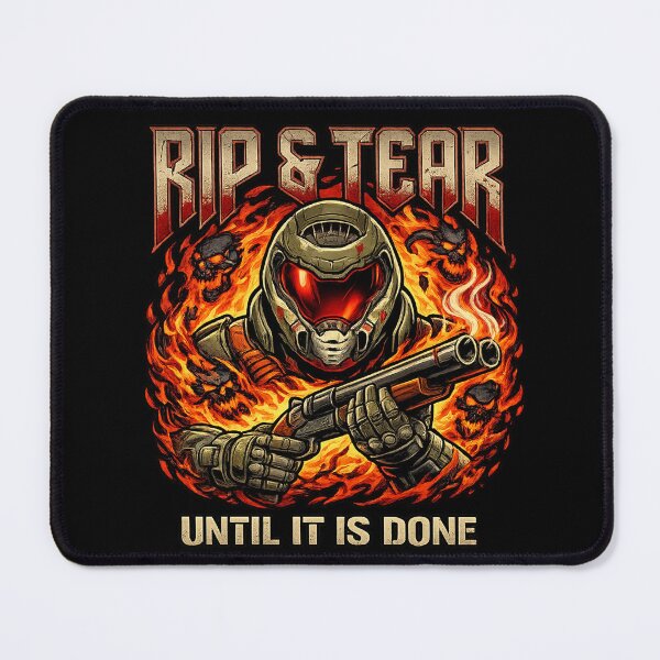 Item preview, Rip & Tear Warrior – Fiery Demon Slayer Gaming Design designed and sold by DogLord.