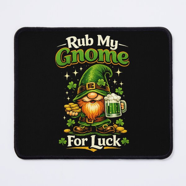 Item preview, Rub My Gnome For Luck – Funny St Patrick’s Day Irish Gnome Design designed and sold by Wicked.Teez.