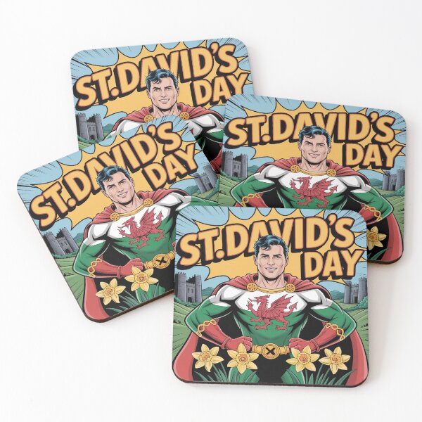 Item preview, St. David's Day Welsh Dragon Superhero – Patriotic Comic Hero   designed and sold by Midnight Veil Designs.