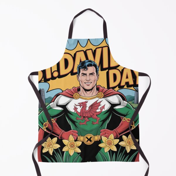 Item preview, St. David's Day Welsh Dragon Superhero – Patriotic Comic Hero designed and sold by Midnight Veil Designs.