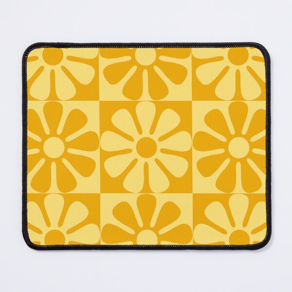 Item preview, 60's Retro Big Flowers in Yellow and Gold designed and sold by MellowCat.
